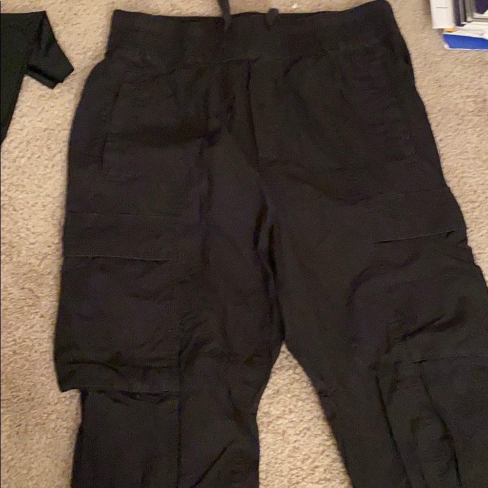 Black cargo jogger pants men sz 32